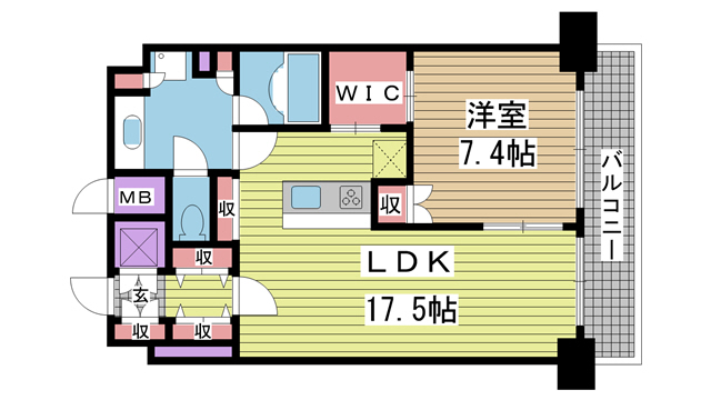 レジディア神戸磯上 1410|神戸市中央区磯上通(JR東海道本線(近畿)三ノ宮駅)のマンション間取 レジディア神戸磯上 1410|神戸市中央区磯上通(JR東海道本線(近畿)三ノ宮駅)のマンション間取