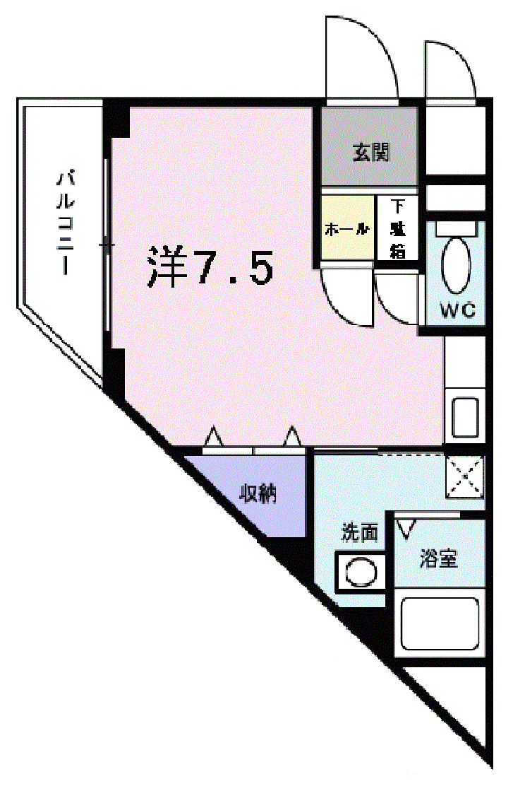 ヴィラ甲東園 207|西宮市甲東園(阪急今津線甲東園駅)のマンション間取 ヴィラ甲東園 207|西宮市甲東園(阪急今津線甲東園駅)のマンション間取