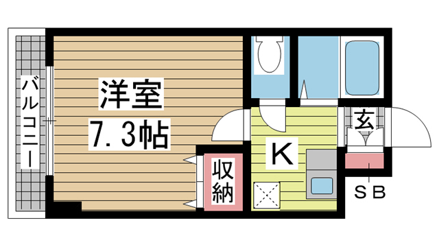 サンリット本山南 403|神戸市東灘区本山南町(阪神本線青木駅)のマンション間取 サンリット本山南 403|神戸市東灘区本山南町(阪神本線青木駅)のマンション間取