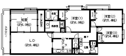 岡本パーク・レジデンス 203|神戸市東灘区岡本(阪急神戸線岡本駅)のマンション間取 岡本パーク・レジデンス 203|神戸市東灘区岡本(阪急神戸線岡本駅)のマンション間取