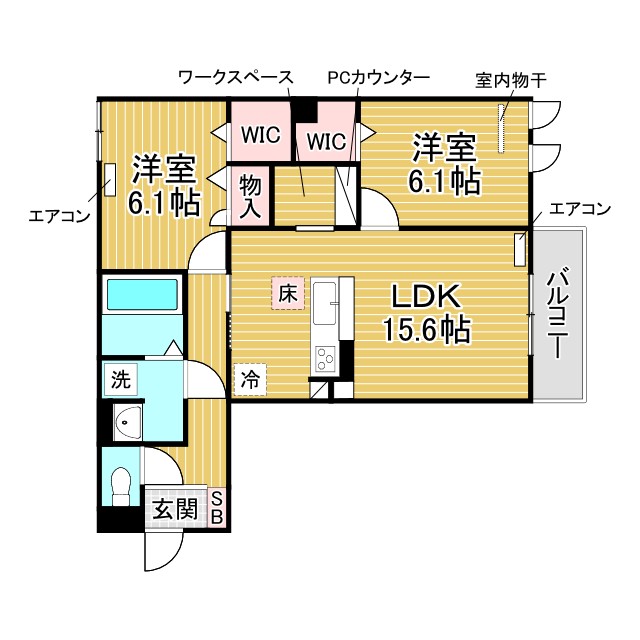 La Maison 高羽町 202|神戸市灘区高羽町(阪急神戸線六甲駅)のアパート間取 La Maison 高羽町 202|神戸市灘区高羽町(阪急神戸線六甲駅)のアパート間取