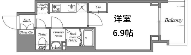 GENOVIA神戸湊川公園 512|神戸市兵庫区福原町(神戸市営地下鉄線湊川公園駅)のマンション間取 GENOVIA神戸湊川公園 512|神戸市兵庫区福原町(神戸市営地下鉄線湊川公園駅)のマンション間取