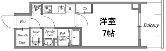 GENOVIA神戸湊川公園 1009|神戸市兵庫区福原町(神戸市営地下鉄線湊川公園駅)のマンション間取 GENOVIA神戸湊川公園 1009|神戸市兵庫区福原町(神戸市営地下鉄線湊川公園駅)のマンション間取