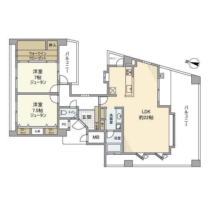 シェヌーア御影 801|神戸市東灘区御影郡家(阪急神戸線御影駅)のマンション間取 シェヌーア御影 801|神戸市東灘区御影郡家(阪急神戸線御影駅)のマンション間取