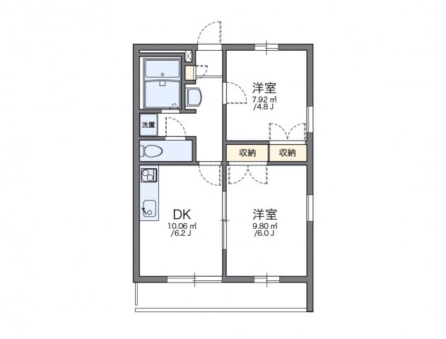 レオパレス西宮北B 203|西宮市山口町名来(神戸電鉄三田線田尾寺駅)のアパート間取 レオパレス西宮北B 203|西宮市山口町名来(神戸電鉄三田線田尾寺駅)のアパート間取