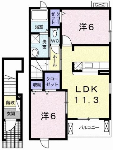 サンフレンズ 202|神戸市垂水区青山台(山陽電鉄線滝の茶屋駅)のアパート間取 サンフレンズ 202|神戸市垂水区青山台(山陽電鉄線滝の茶屋駅)のアパート間取