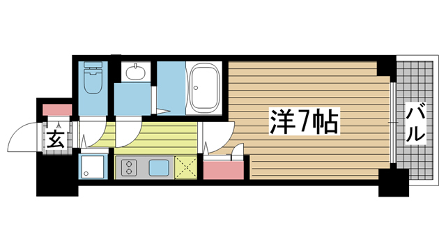 エスリード神戸三宮ラグジェ 508|神戸市中央区磯上通(JR東海道本線(近畿)三ノ宮駅)のマンション間取 エスリード神戸三宮ラグジェ 508|神戸市中央区磯上通(JR東海道本線(近畿)三ノ宮駅)のマンション間取