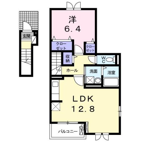 アミエーラ 201|神戸市垂水区名谷町(JR山陽本線垂水駅)のアパート間取 アミエーラ 201|神戸市垂水区名谷町(JR山陽本線垂水駅)のアパート間取