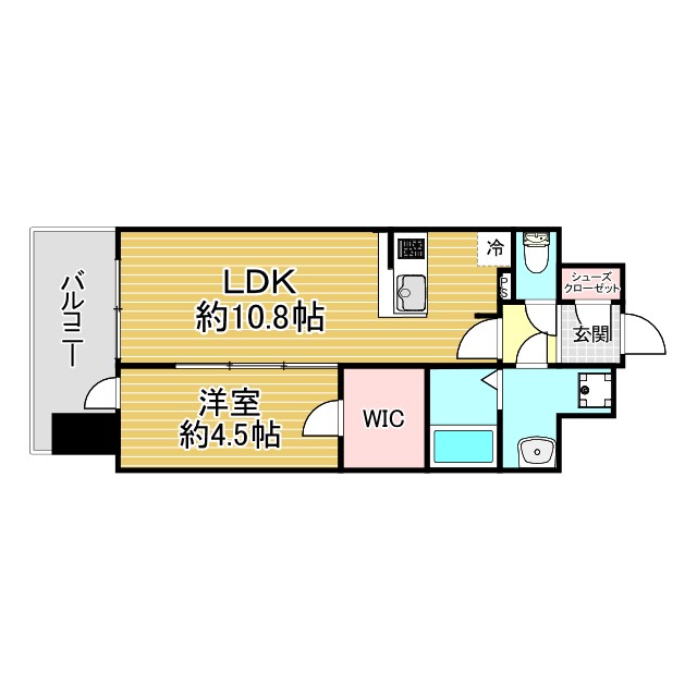 ソルテラス神戸栄町通 1501|神戸市中央区栄町通(JR東海道本線(近畿)神戸駅)のマンション間取 ソルテラス神戸栄町通 1501|神戸市中央区栄町通(JR東海道本線(近畿)神戸駅)のマンション間取