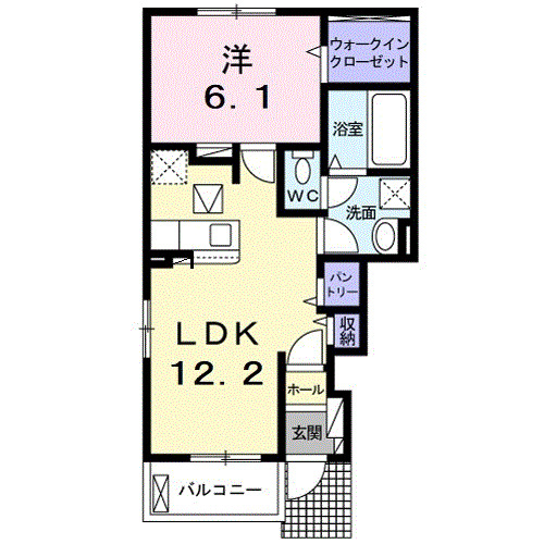 ザ・ビレッジグリーン山口町Ⅱ 101|西宮市山口町下山口(神戸電鉄三田線田尾寺駅)のアパート間取 ザ・ビレッジグリーン山口町Ⅱ 101|西宮市山口町下山口(神戸電鉄三田線田尾寺駅)のアパート間取