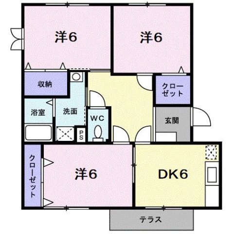 セラフィ 107|神戸市北区有野町二郎(神戸電鉄三田線田尾寺駅)のアパート間取 セラフィ 107|神戸市北区有野町二郎(神戸電鉄三田線田尾寺駅)のアパート間取