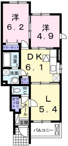 アンサードリームNKT 108|神戸市西区伊川谷町潤和(JR山陽本線明石駅)のアパート間取 アンサードリームNKT 108|神戸市西区伊川谷町潤和(JR山陽本線明石駅)のアパート間取