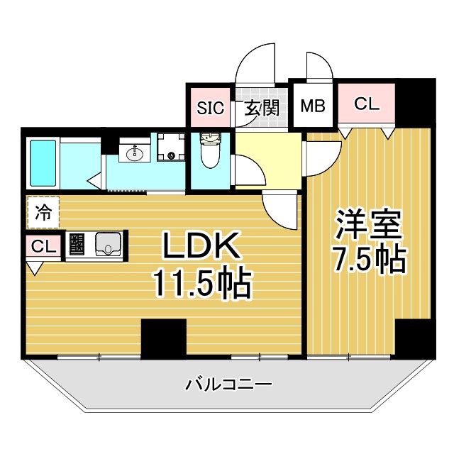グルーブ神戸元町アリア 501|神戸市中央区下山手通(JR東海道本線(近畿)神戸駅)のマンション間取 グルーブ神戸元町アリア 501|神戸市中央区下山手通(JR東海道本線(近畿)神戸駅)のマンション間取