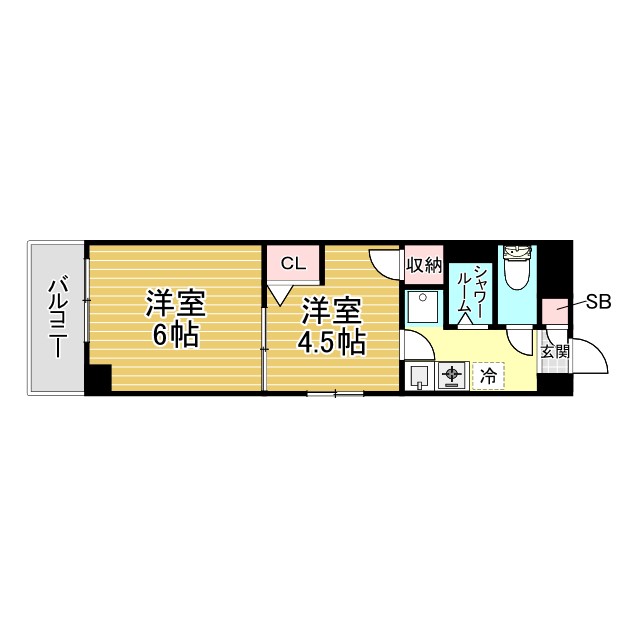 キャッスルコートⅡ 301|神戸市垂水区城が山(JR山陽本線垂水駅)のマンション間取 キャッスルコートⅡ 301|神戸市垂水区城が山(JR山陽本線垂水駅)のマンション間取