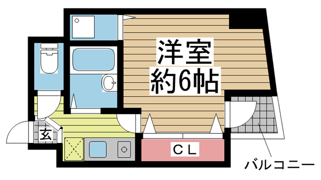 シュープリーム 401|神戸市中央区相生町(JR東海道本線(近畿)神戸駅)のマンション間取 シュープリーム 401|神戸市中央区相生町(JR東海道本線(近畿)神戸駅)のマンション間取