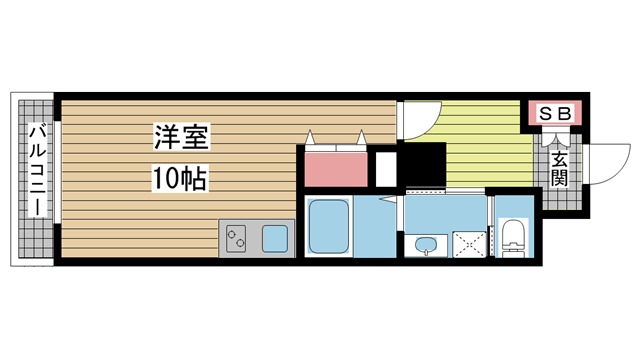 S-FORT神戸神楽町 1110|神戸市長田区神楽町(JR山陽本線新長田駅)のマンション間取 S-FORT神戸神楽町 1110|神戸市長田区神楽町(JR山陽本線新長田駅)のマンション間取