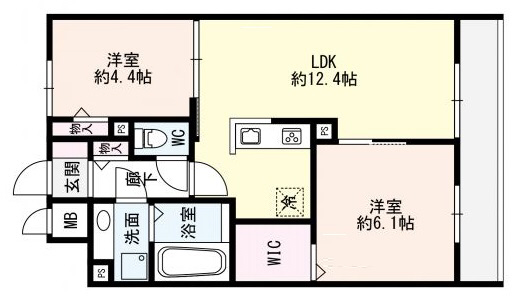 フェーブ六甲 203|神戸市灘区曾和町(JR東海道本線(近畿)六甲道駅)のアパート間取 フェーブ六甲 203|神戸市灘区曾和町(JR東海道本線(近畿)六甲道駅)のアパート間取