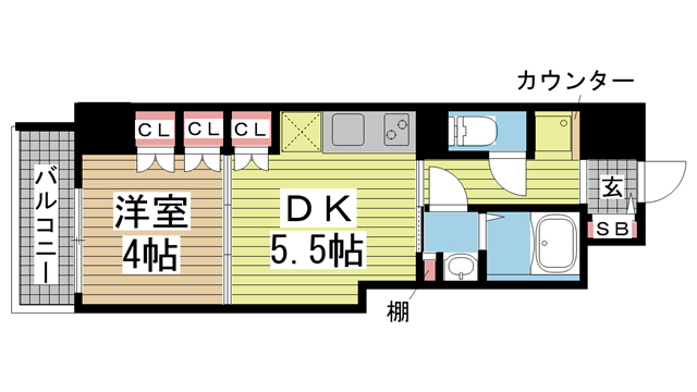神戸元町Noah 507|神戸市中央区下山手通(JR東海道本線(近畿)元町駅)のマンション間取 神戸元町Noah 507|神戸市中央区下山手通(JR東海道本線(近畿)元町駅)のマンション間取