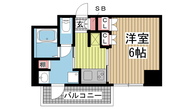 神戸元町Noah 201|神戸市中央区下山手通(JR東海道本線(近畿)元町駅)のマンション間取 神戸元町Noah 201|神戸市中央区下山手通(JR東海道本線(近畿)元町駅)のマンション間取