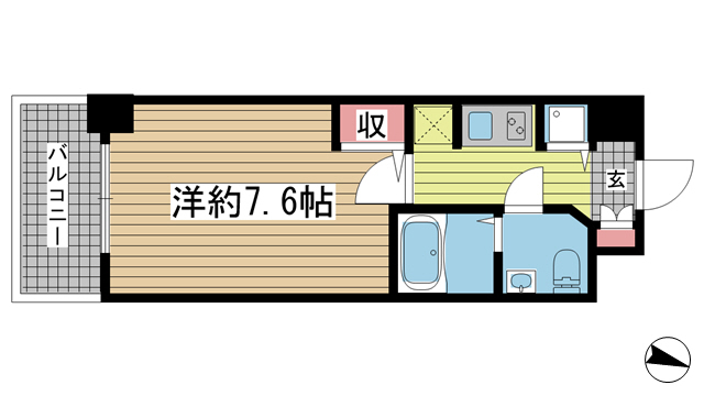 S-RESIDENCE神戸磯上通 1205|神戸市中央区磯上通(JR東海道本線(近畿)三ノ宮駅)のマンション間取 S-RESIDENCE神戸磯上通 1205|神戸市中央区磯上通(JR東海道本線(近畿)三ノ宮駅)のマンション間取