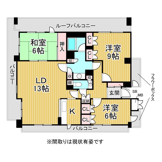 パーク・ハイム六甲八幡町 401|神戸市灘区八幡町(JR東海道本線(近畿)六甲道駅)のマンション間取 パーク・ハイム六甲八幡町 401|神戸市灘区八幡町(JR東海道本線(近畿)六甲道駅)のマンション間取