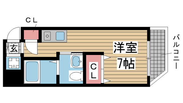 レジデンスSAKURA 503|神戸市灘区中原通(JR東海道本線(近畿)摩耶駅)のマンション間取 レジデンスSAKURA 503|神戸市灘区中原通(JR東海道本線(近畿)摩耶駅)のマンション間取