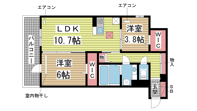 Premiere SAKURA 202|神戸市須磨区大池町(神戸市営地下鉄線板宿駅)のアパート間取 Premiere SAKURA 202|神戸市須磨区大池町(神戸市営地下鉄線板宿駅)のアパート間取