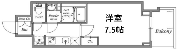 GENOVIA神戸湊川公園 1010|神戸市兵庫区福原町(神戸市営地下鉄線湊川公園駅)のマンション間取 GENOVIA神戸湊川公園 1010|神戸市兵庫区福原町(神戸市営地下鉄線湊川公園駅)のマンション間取