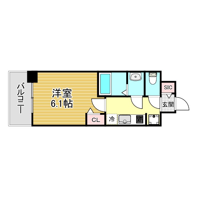 アドバンス神戸パーチェ 404|神戸市長田区二番町(神戸高速線高速長田駅)のマンション間取 アドバンス神戸パーチェ 404|神戸市長田区二番町(神戸高速線高速長田駅)のマンション間取