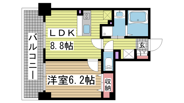 アドバンス三宮Ⅲリンクス 803|神戸市中央区日暮通(阪急神戸線春日野道駅)のマンション間取 アドバンス三宮Ⅲリンクス 803|神戸市中央区日暮通(阪急神戸線春日野道駅)のマンション間取