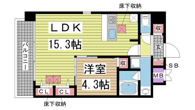 スプランディッド王子公園 804|神戸市灘区倉石通(阪急神戸線王子公園駅)のマンション間取 スプランディッド王子公園 804|神戸市灘区倉石通(阪急神戸線王子公園駅)のマンション間取