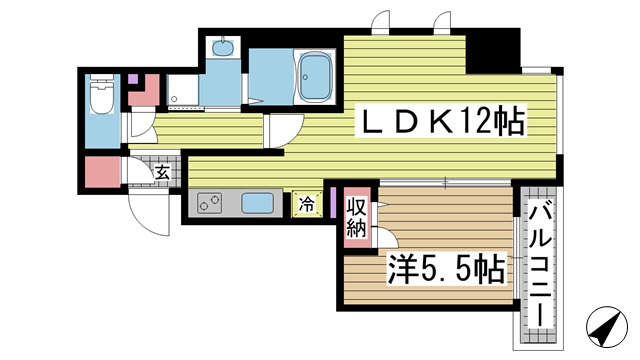 S-RESIDENCE神戸元町 801|神戸市中央区相生町(JR東海道本線(近畿)神戸駅)のマンション間取 S-RESIDENCE神戸元町 801|神戸市中央区相生町(JR東海道本線(近畿)神戸駅)のマンション間取