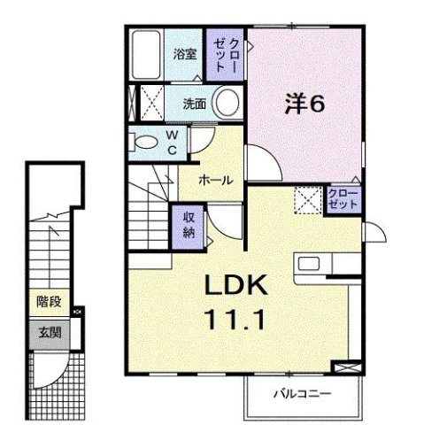ベリーズ 203|西宮市山口町金仙寺(神戸電鉄三田線岡場駅)のアパート間取 ベリーズ 203|西宮市山口町金仙寺(神戸電鉄三田線岡場駅)のアパート間取