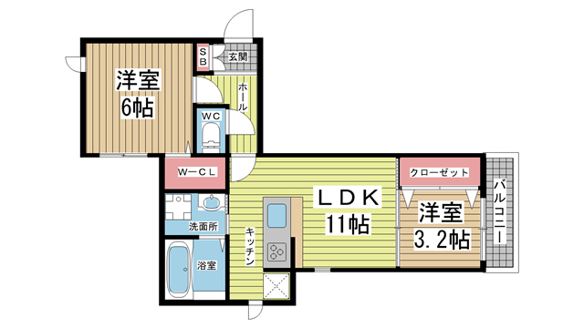 エル シャローム 303|神戸市兵庫区松原通(JR山陽本線兵庫駅)のアパート間取 エル シャローム 303|神戸市兵庫区松原通(JR山陽本線兵庫駅)のアパート間取