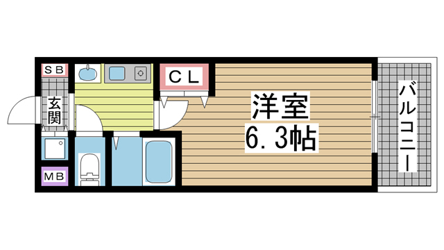 エステムコート新神戸エリタージュ 1107|神戸市中央区生田町(JR東海道本線(近畿)三ノ宮駅)のマンション間取 エステムコート新神戸エリタージュ 1107|神戸市中央区生田町(JR東海道本線(近畿)三ノ宮駅)のマンション間取