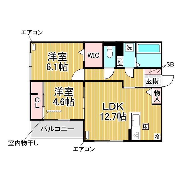 イルソラーレ須磨 301|神戸市須磨区千守町(山陽電鉄線須磨寺駅)のアパート間取 イルソラーレ須磨 301|神戸市須磨区千守町(山陽電鉄線須磨寺駅)のアパート間取
