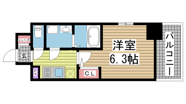 エスリード神戸レジデンス 710|神戸市中央区橘通(JR東海道本線(近畿)神戸駅)のマンション間取 エスリード神戸レジデンス 710|神戸市中央区橘通(JR東海道本線(近畿)神戸駅)のマンション間取