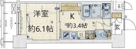 セオリー神戸アネシア 402|神戸市中央区大日通(阪急神戸線春日野道駅)のマンション間取 セオリー神戸アネシア 402|神戸市中央区大日通(阪急神戸線春日野道駅)のマンション間取
