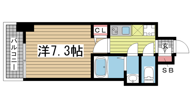 セオリー神戸クレール 1402|神戸市中央区日暮通(阪急神戸線春日野道駅)のマンション間取 セオリー神戸クレール 1402|神戸市中央区日暮通(阪急神戸線春日野道駅)のマンション間取