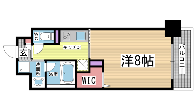 フェリーチェヴィータ 506|神戸市兵庫区入江通(JR山陽本線兵庫駅)のマンション間取 フェリーチェヴィータ 506|神戸市兵庫区入江通(JR山陽本線兵庫駅)のマンション間取