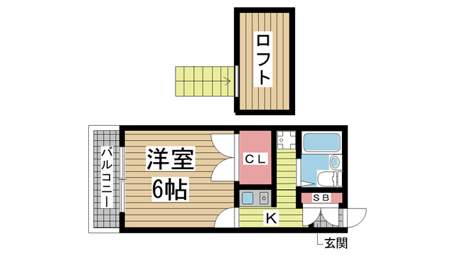 ラフォーレ一ノ谷 104|神戸市須磨区一ノ谷町(JR山陽本線須磨駅)のアパート間取 ラフォーレ一ノ谷 104|神戸市須磨区一ノ谷町(JR山陽本線須磨駅)のアパート間取