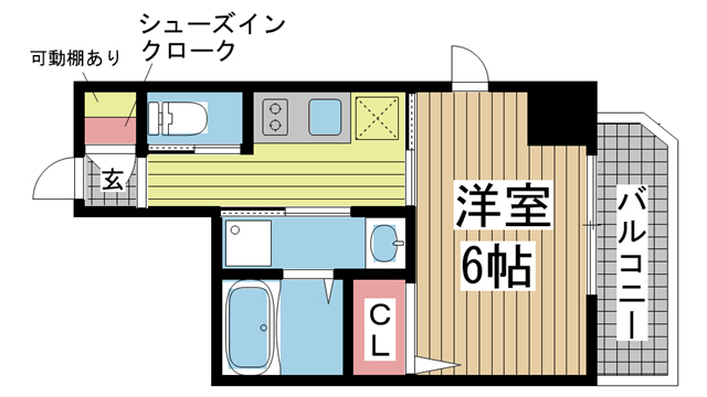 エステムコート神戸元町ヒルズ 1204|神戸市中央区楠町(JR東海道本線(近畿)神戸駅)のマンション間取 エステムコート神戸元町ヒルズ 1204|神戸市中央区楠町(JR東海道本線(近畿)神戸駅)のマンション間取