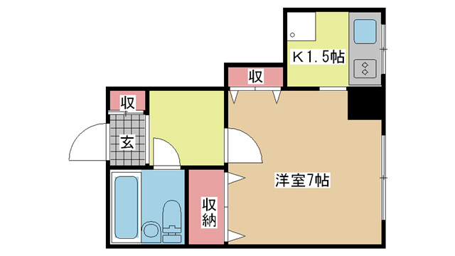 カワモトビル 201|神戸市灘区水道筋(JR東海道本線(近畿)摩耶駅)のマンション間取 カワモトビル 201|神戸市灘区水道筋(JR東海道本線(近畿)摩耶駅)のマンション間取