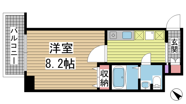 ダイドーメゾン神戸元町 1306|神戸市中央区元町通(JR東海道本線(近畿)神戸駅)のマンション間取 ダイドーメゾン神戸元町 1306|神戸市中央区元町通(JR東海道本線(近畿)神戸駅)のマンション間取