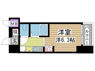 エステムコート神戸ハーバーランド前Ⅱ 902|神戸市兵庫区新開地(JR東海道本線(近畿)神戸駅)のマンション間取 エステムコート神戸ハーバーランド前Ⅱ 902|神戸市兵庫区新開地(JR東海道本線(近畿)神戸駅)のマンション間取