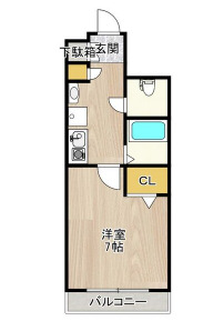 CITYSPIRE神戸元町Ⅱ 202|神戸市中央区元町通(JR東海道本線(近畿)神戸駅)のマンション間取 CITYSPIRE神戸元町Ⅱ 202|神戸市中央区元町通(JR東海道本線(近畿)神戸駅)のマンション間取