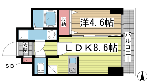 アドバンス三宮Ⅱライズ 403|神戸市中央区八雲通(JR東海道本線(近畿)三ノ宮駅)のマンション間取 アドバンス三宮Ⅱライズ 403|神戸市中央区八雲通(JR東海道本線(近畿)三ノ宮駅)のマンション間取
