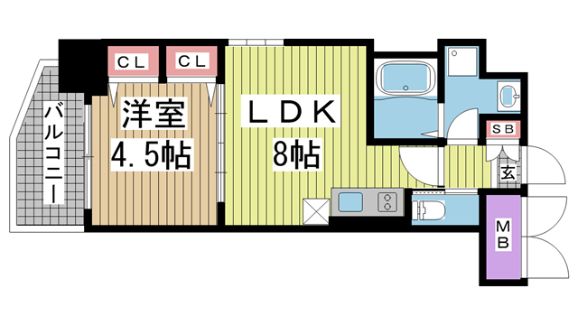 エステムコート三宮駅前Ⅱアデシオン 601|神戸市中央区加納町(JR東海道本線(近畿)三ノ宮駅)のマンション間取 エステムコート三宮駅前Ⅱアデシオン 601|神戸市中央区加納町(JR東海道本線(近畿)三ノ宮駅)のマンション間取