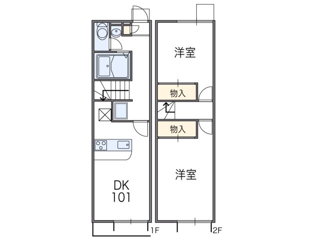 レオパレスセラフⅠ 102|明石市大久保町大窪(JR山陽本線大久保駅)のアパート間取 レオパレスセラフⅠ 102|明石市大久保町大窪(JR山陽本線大久保駅)のアパート間取