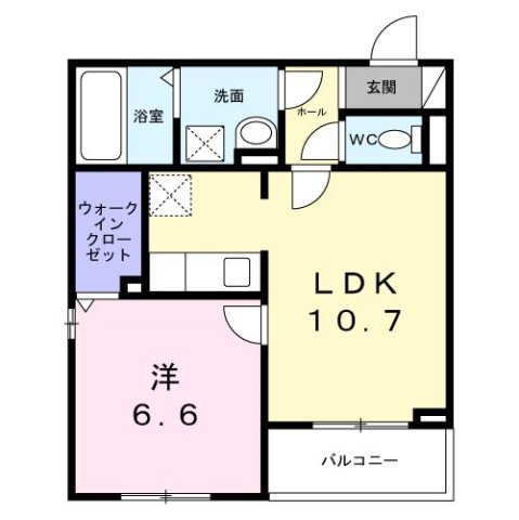 ヒカルサ明石土山 203|明石市二見町福里(JR山陽本線土山駅)のアパート間取 ヒカルサ明石土山 203|明石市二見町福里(JR山陽本線土山駅)のアパート間取